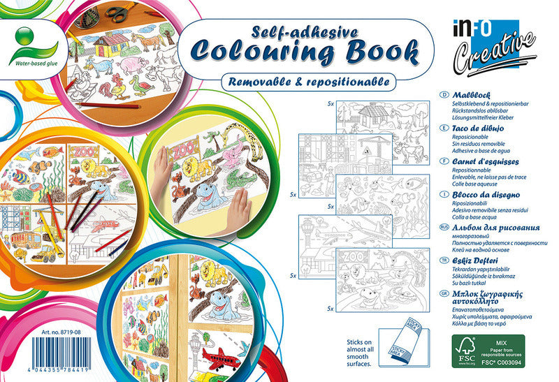 Van Der Doelen Info notes in-8719-08 kleurboek 300mm x 200mm colouring book