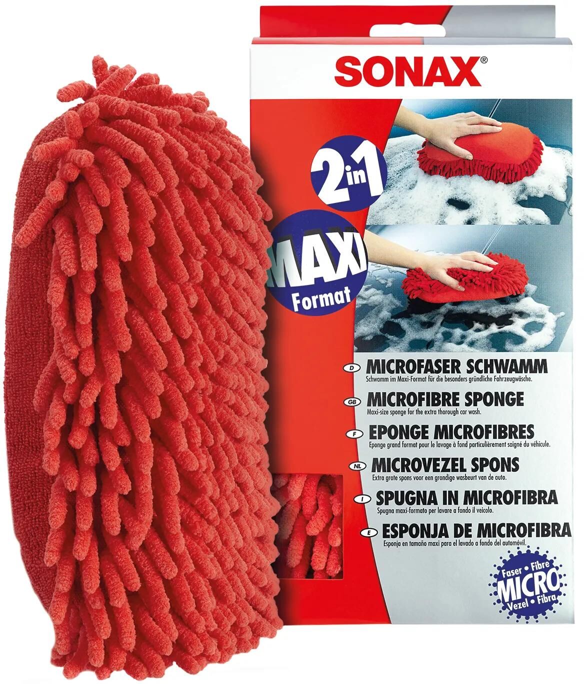 SONAX reinigungsschwamm microfiber sponge