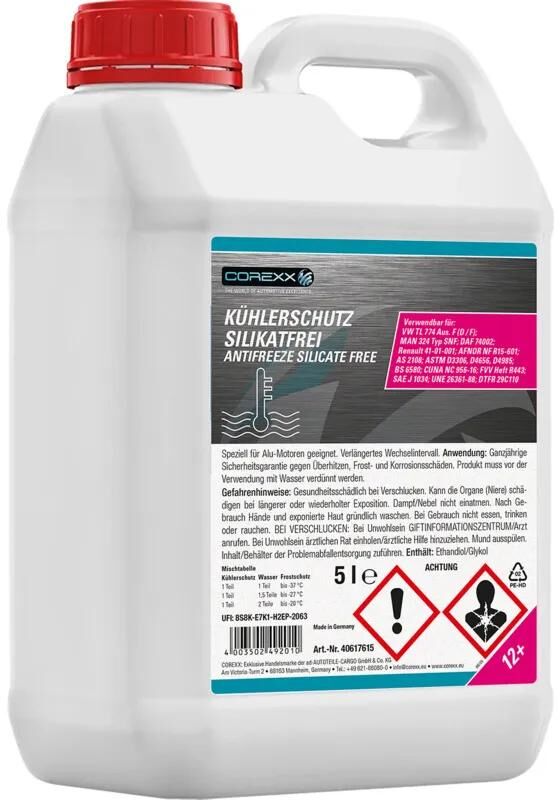COREXX kühlerschutz silikatfrei g12+ anti-freeze silicate-free (g12+) 5l
