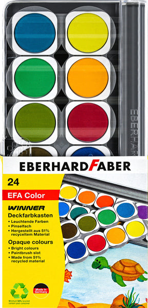 Eberhard Faber ef-578324 verfdoos winner 24 kleuren + mengpalet