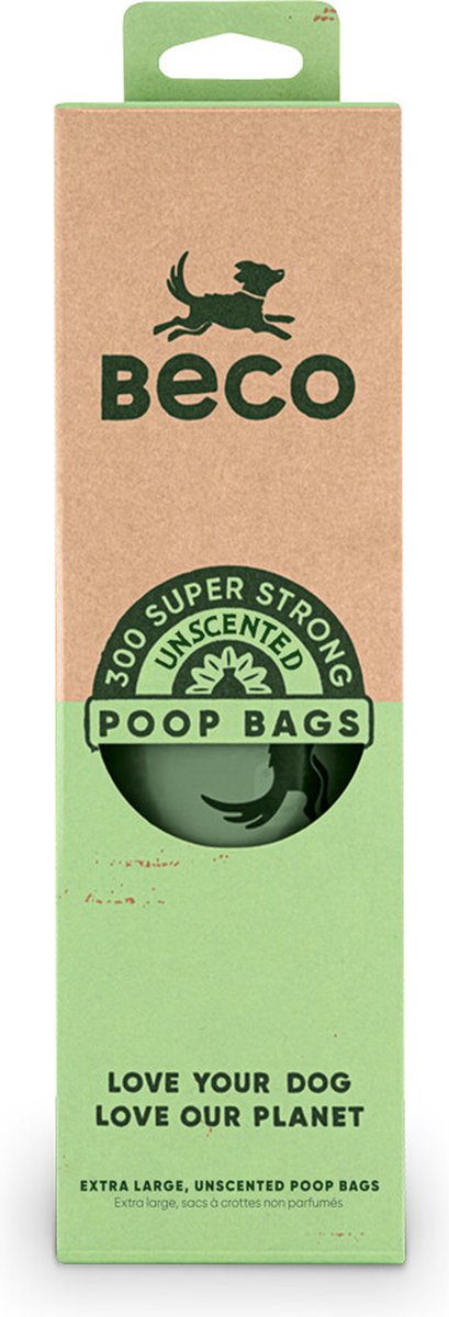 BecoPets Beco pets poop bags dispenser roll - 300 stuks