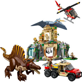 LEGO jurassic world 76976 spinosaurus en quetzalcoatlus luchtmissie