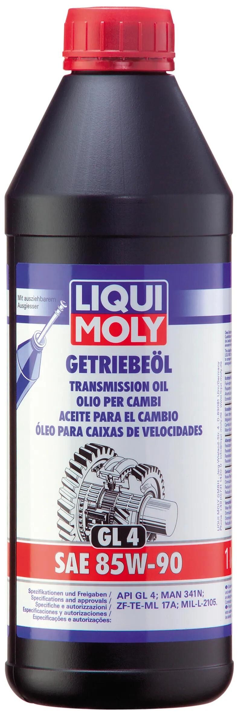 LIQUI MOLY getriebeöl gl 4 gear oil gl4 1ltr. sae85w-90