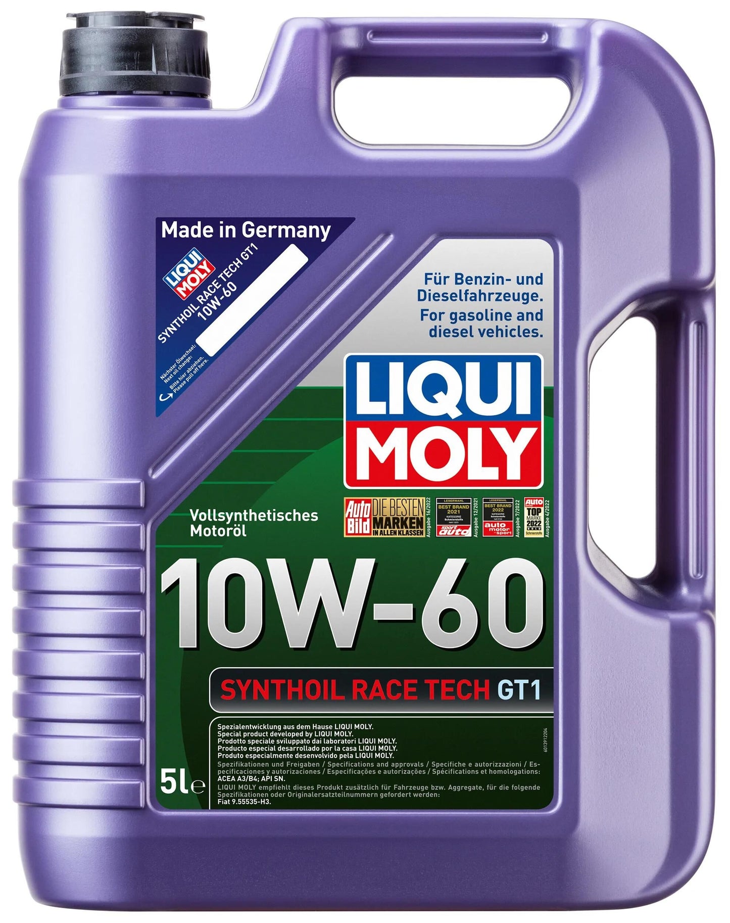 LIQUI MOLY motoröl synthoil race tech gt1 synthoil race tech gt1 10w-60 5 ltr.