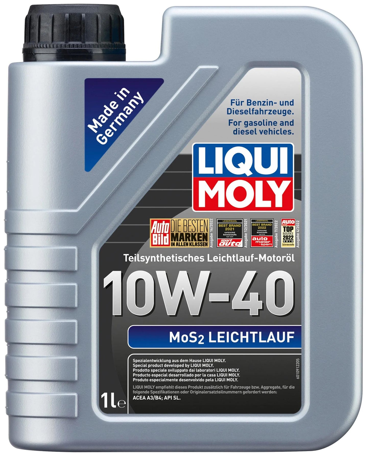 LIQUI MOLY motoröl mos2 leichtlauf mos2-lightrunning oil 1 l 10w-40hd