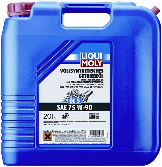 LIQUI MOLY getriebeöl gl5 getr.oel 75w90 gl5 20l lm