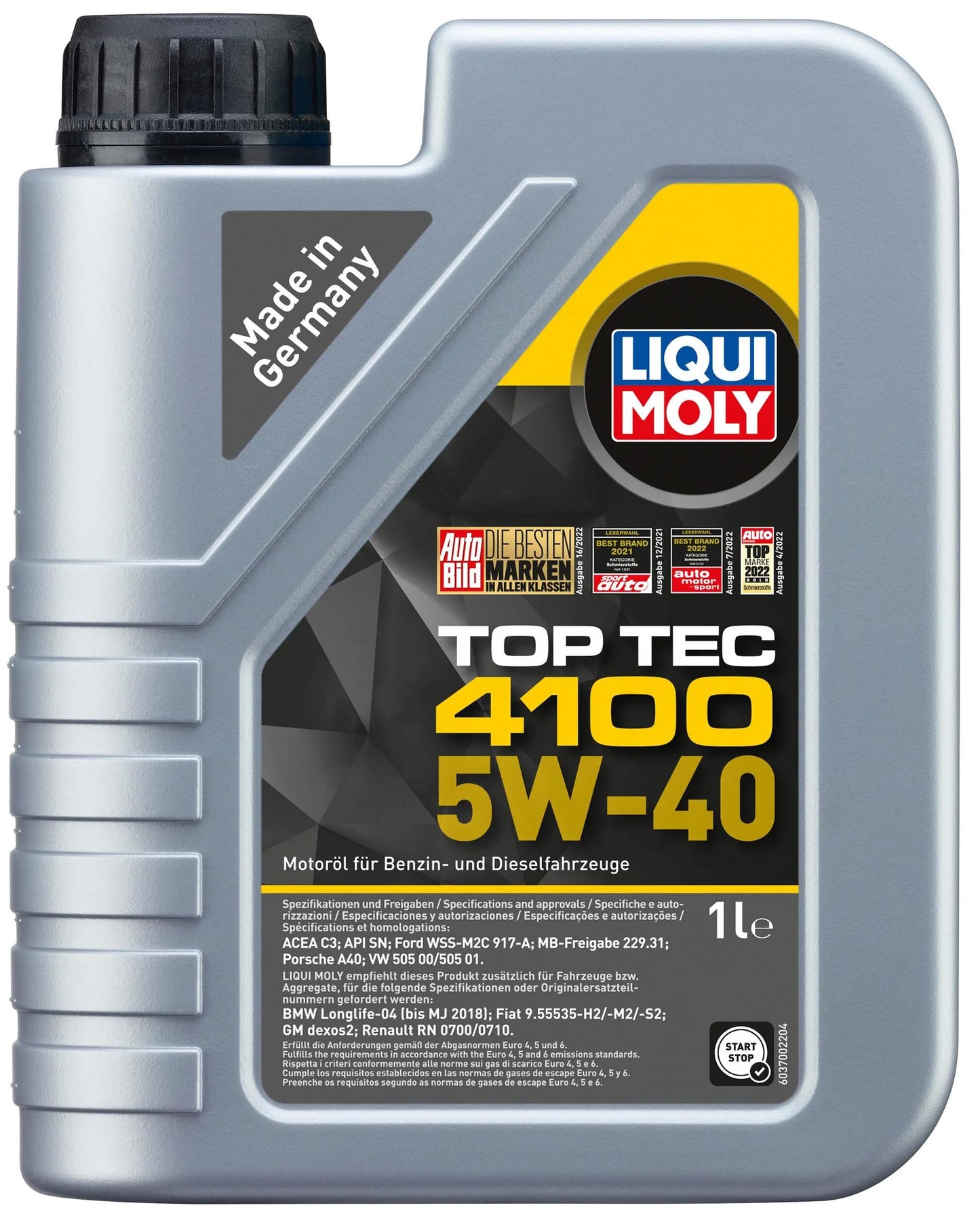 LIQUI MOLY motoröl top tec 4100 top tec 5w-40 1 ltr.