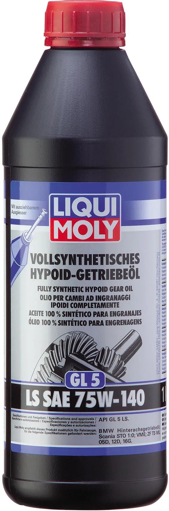 LIQUI MOLY getriebeöl gl5 gear oil gl5 ls 1ltr. 75w-140