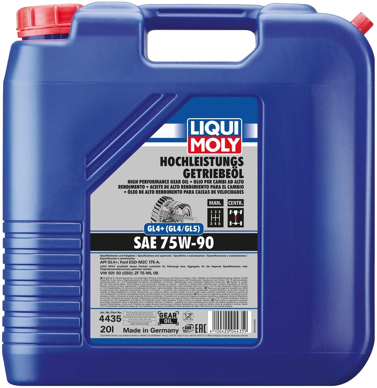 LIQUI MOLY getriebeöl gl 4+ gear oil 75w-90 20l lm