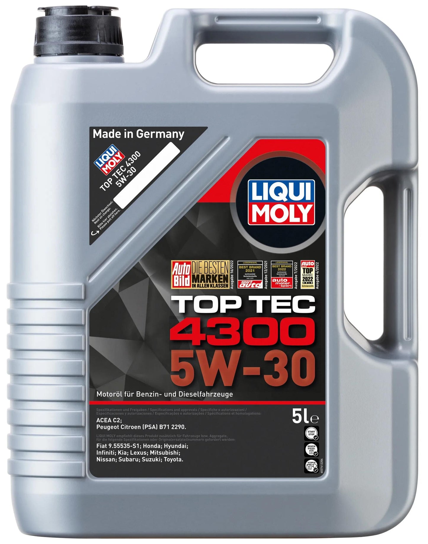 LIQUI MOLY motoröl top tec 4300 motoroel toptec4300 5w-30 lm 5 ltr.
