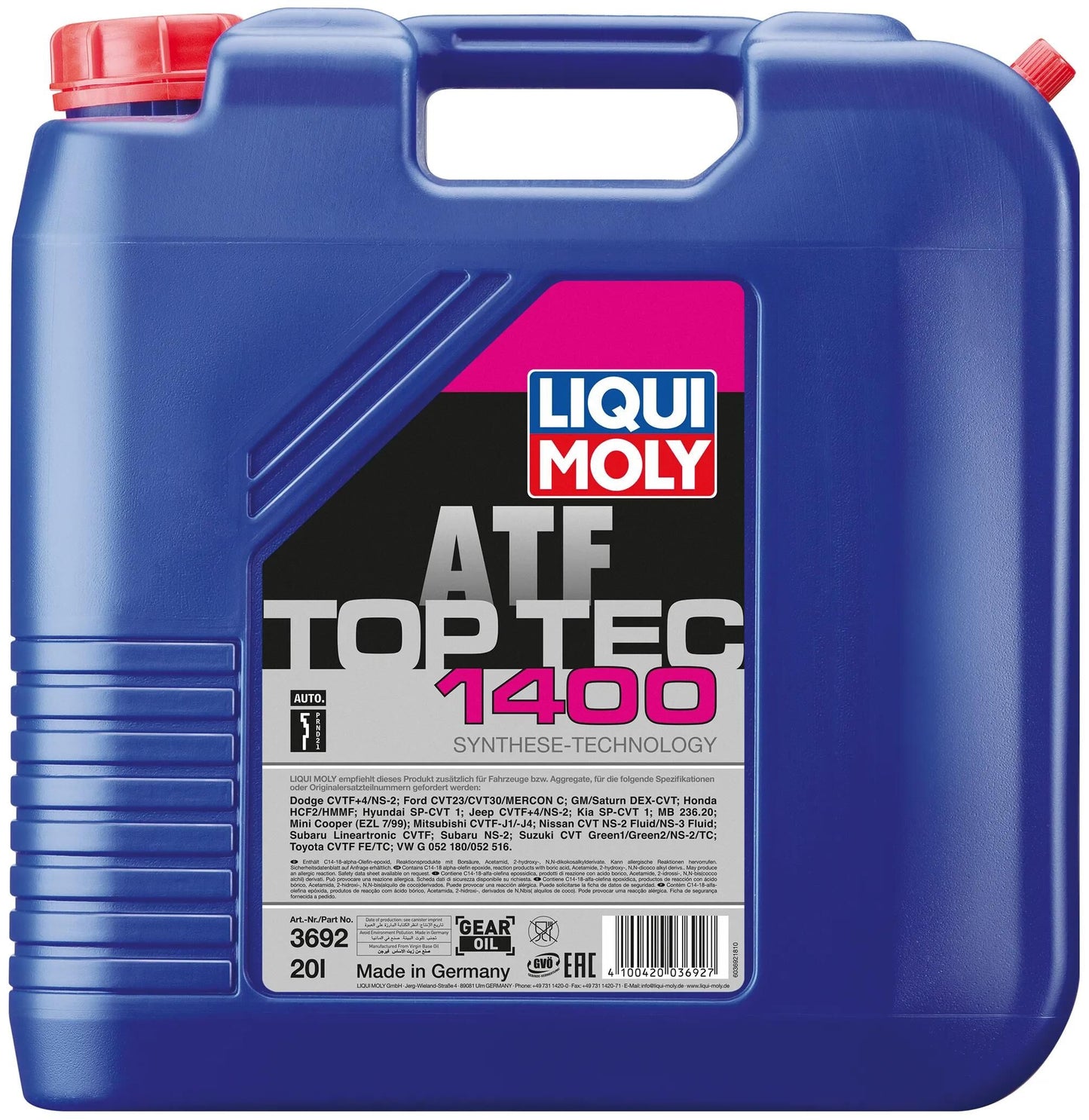 LIQUI MOLY getriebeöl top tec atf 1400 top tec atf 1400 kanister 20l
