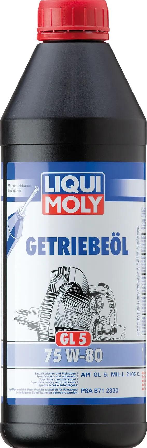 LIQUI MOLY getriebeöl gl5 gear oil gl5 75w-80 dose 1l