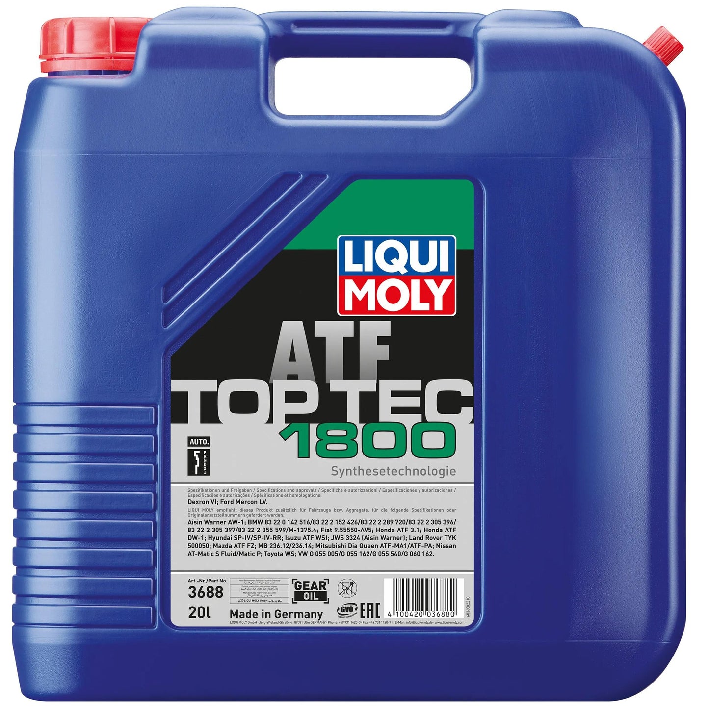 LIQUI MOLY getriebeöl top tec atf 1800 top tec atf 1800 kanister 20l