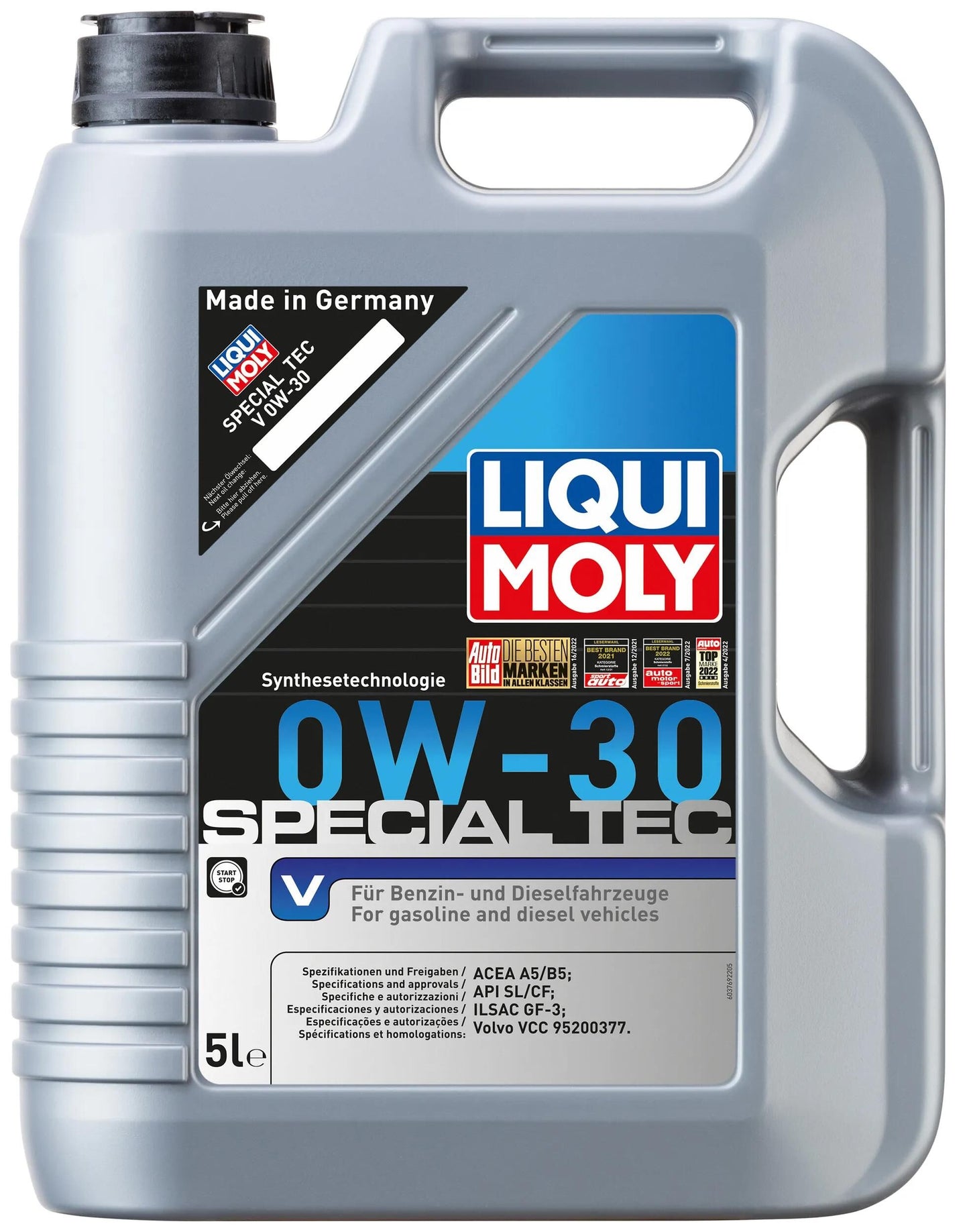 LIQUI MOLY motoröl special tec v special tec v 0w-30 5 ltr lm