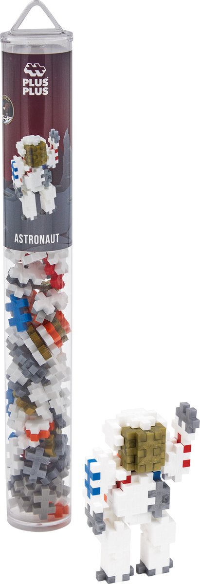 Plus-Plus tube astronaut 100 delige bouwset - 4184 - bouwspeelgoed - constructiespeelgoed - set met bouwstenen - vanaf 5 jaar