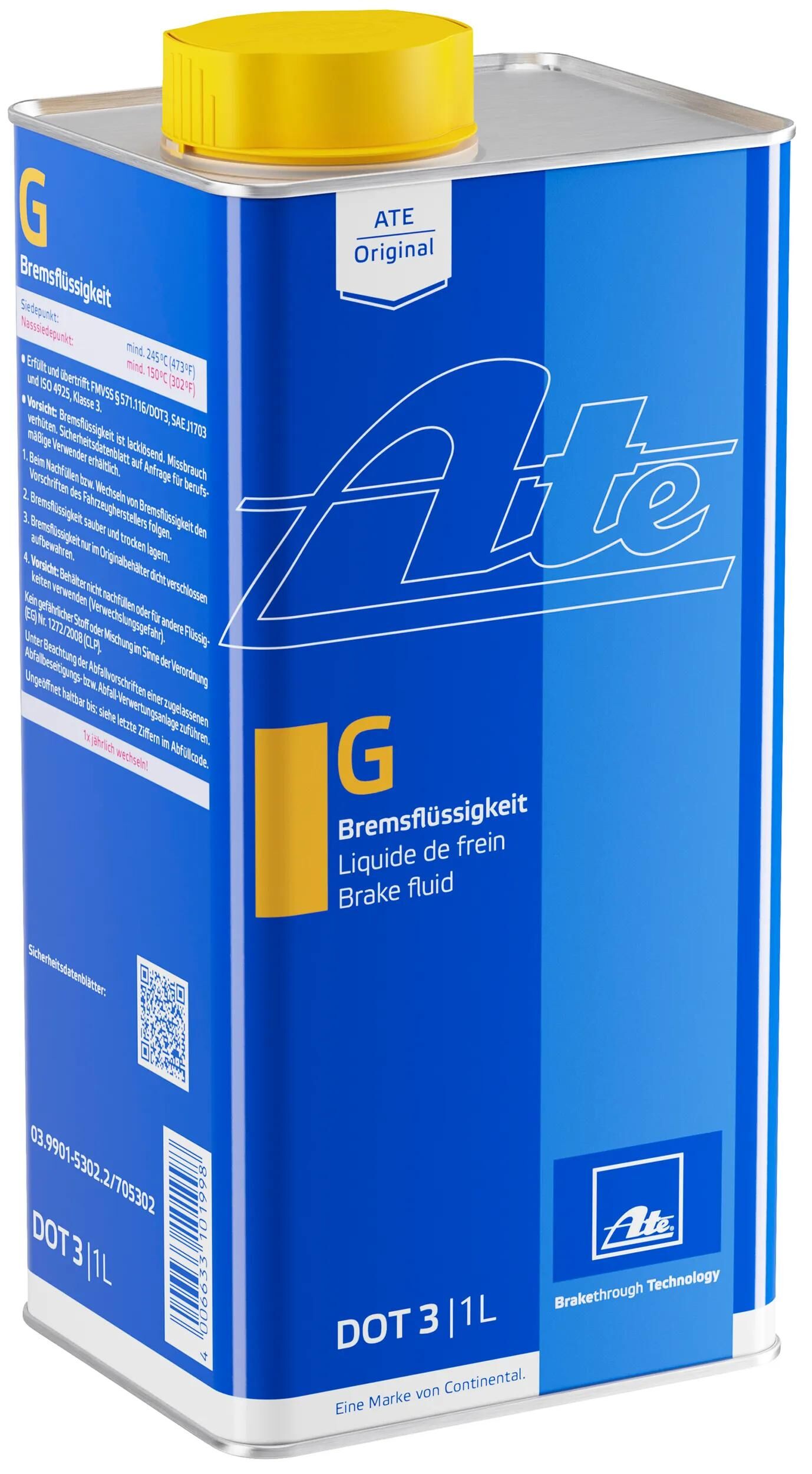 Ate bremsflüssigkeit original brake fluid dot3 b 1l paints blue