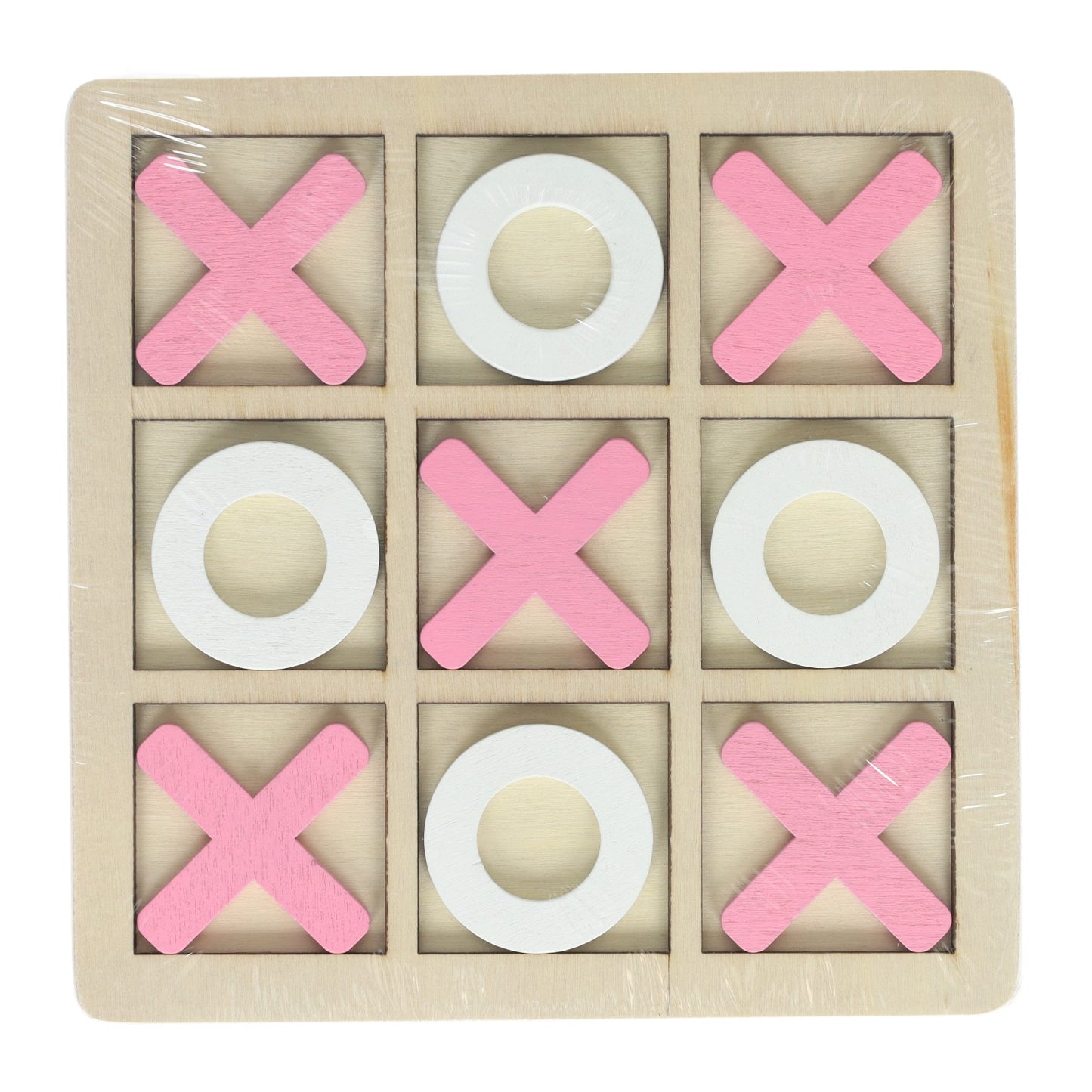 Houten Boter, Kaas en Eieren Spel - 14x14cm