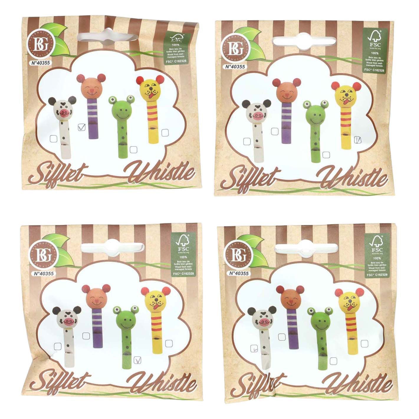 Houten Dieren Fluitje - 7cm