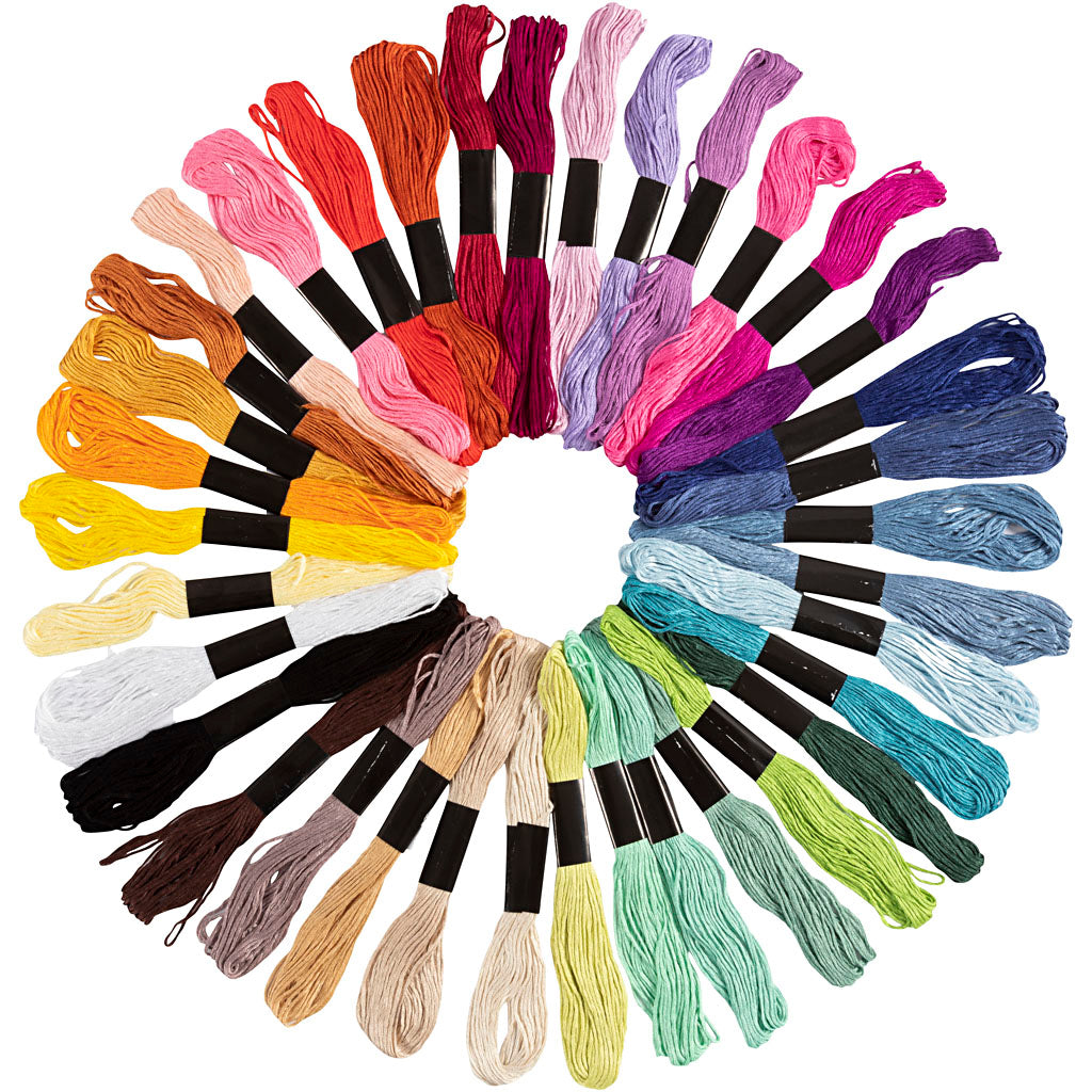 Creativ Company Https: www.cchobby.nl borduurgaren-dikte-1-mm-diverse-kleuren-42x8-m-1-doos
