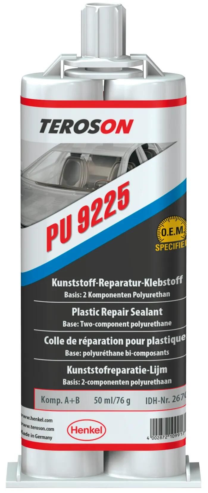 TEROSON zweikomponentenklebstoff pu 9225 terokal 9225 plastic klebdst.