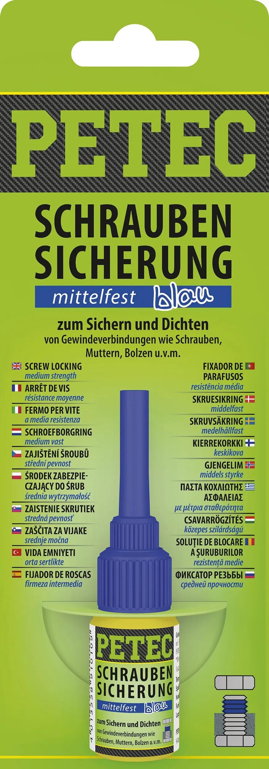 PETEC schraubensicherung screw retention 5g sb medium strength blu