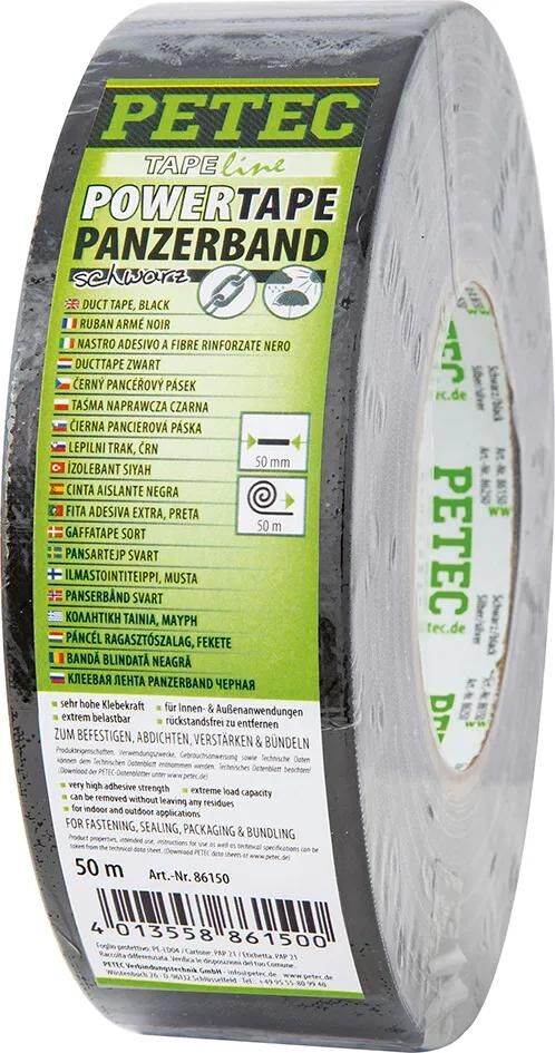 PETEC gewebeband power tape panzerband armor tape sw 50mm 50mtr.