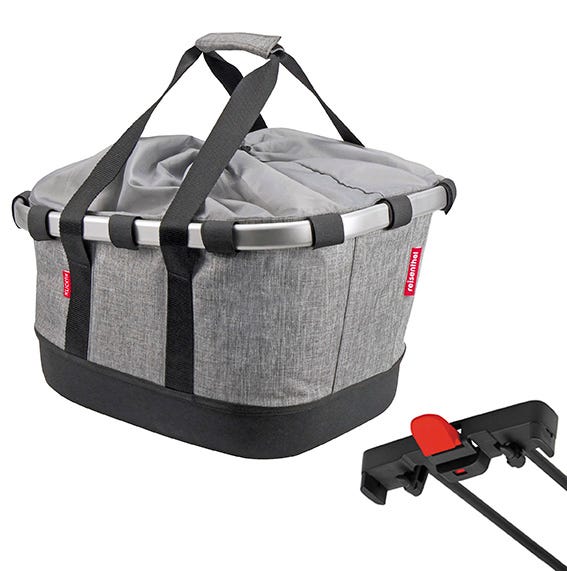 Abi Klickfix fietsmand achter bikebasket gt uniklip twist grey - 414256