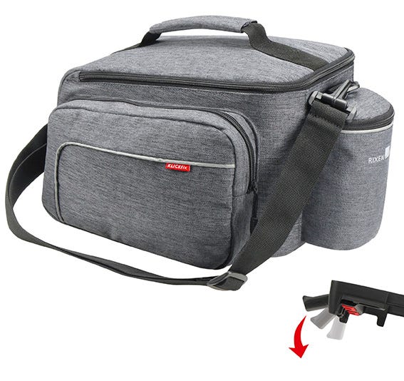 Abi Klickfix enkele fietstas achter rackpack sport uniklip grijs - 414262