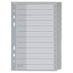 Tabbladen Leitz grijs blanco A5 polypropyleen