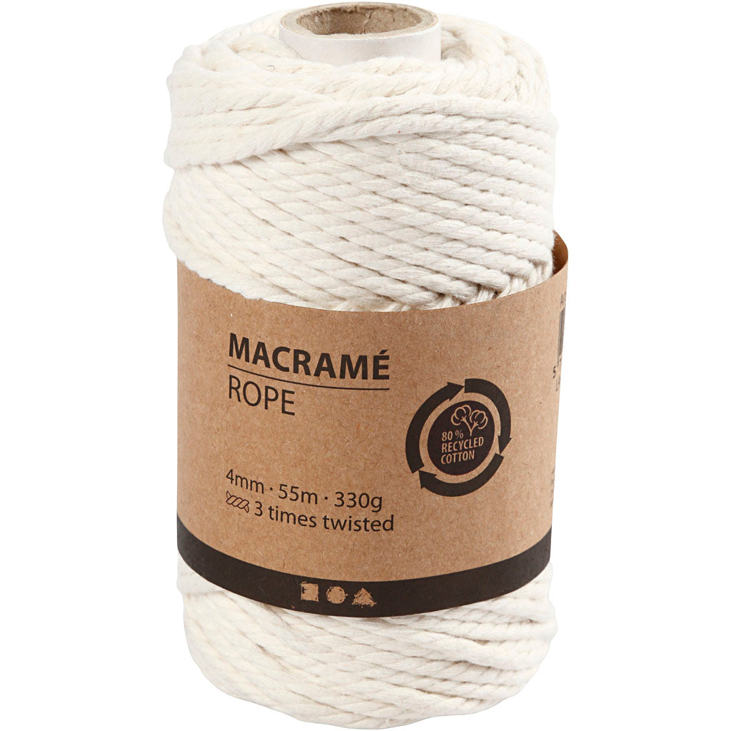 Creativ Company Https: www.cchobby.nl macrame-koord-l-55-m-d-4-mm-off-white-330-gr-1-rol