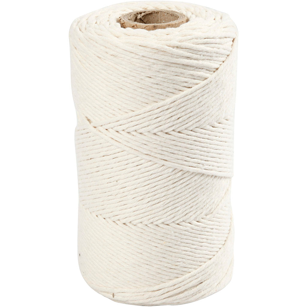 Creativ Company Https: www.cchobby.nl macrame-koord-l-198-m-d-2-mm-off-white-330-gr-1-rol