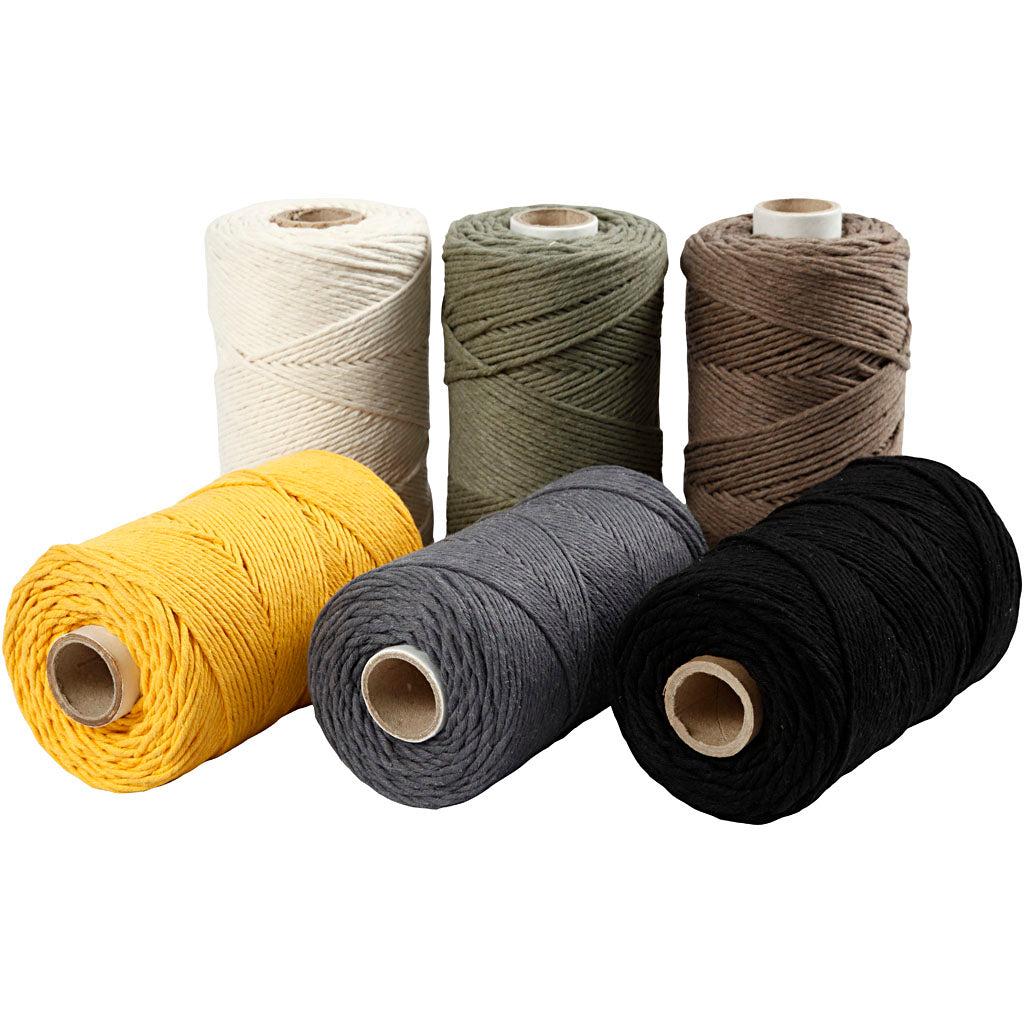Creativ Company Https: www.cchobby.nl macrame-koord-l-198-m-d-2-mm-diverse-kleuren-6x330-gr-1-doos