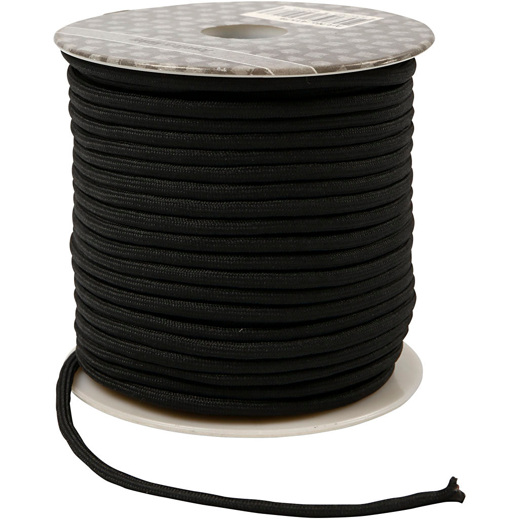 Creativ Company Https: www.cchobby.nl polyester-koord-dikte-4-mm-zwart-40-m-1-rol