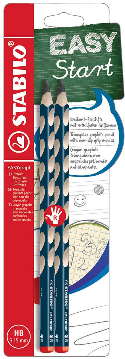 STABILO easygraph hb rechtshandig grafietpotlood petrol - 2st.