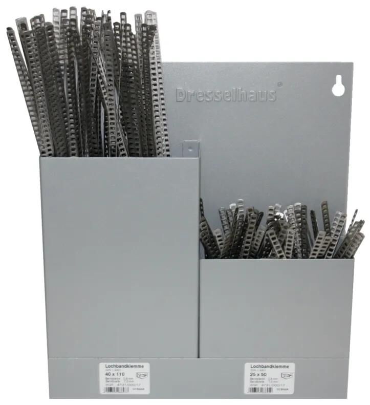 Dresselhaus manschettenschelle lochbandklemme sort.perforated tape clam 2-fold equipped