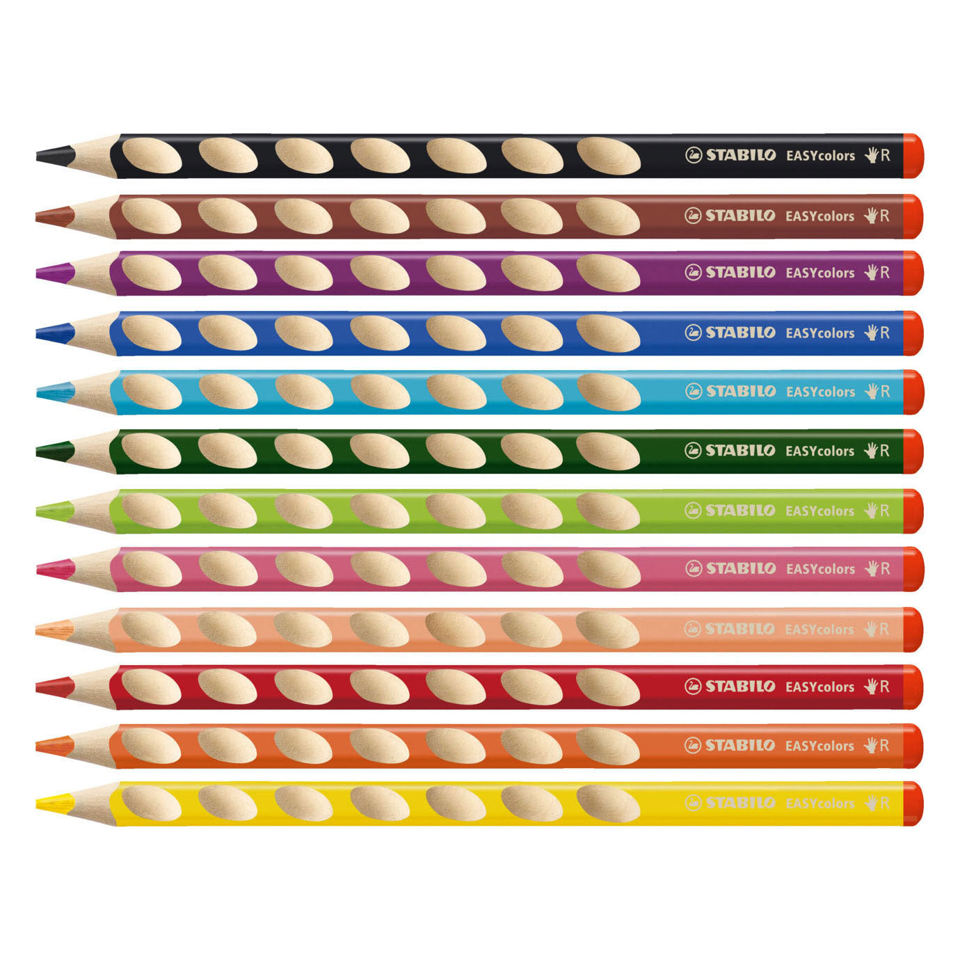 STABILO easycolors kleurpotloden rechtshandig - 12 st. + puntenslijper