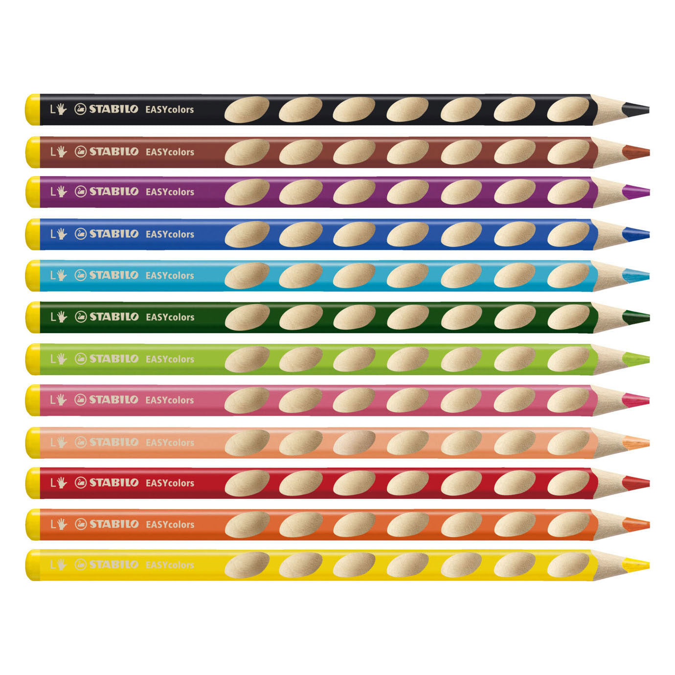 STABILO easycolors kleurpotloden linkshandig - 12 st. + puntenslijper
