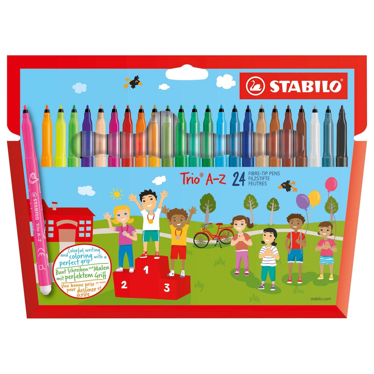 Stabilo trio a-z - viltstift - set met 24 stuks