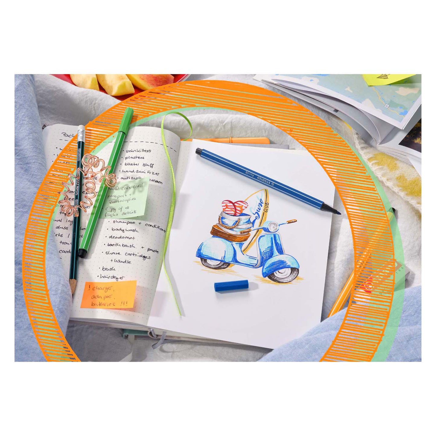 Stabilo pen 68 - viltstift - set met 15 stuks