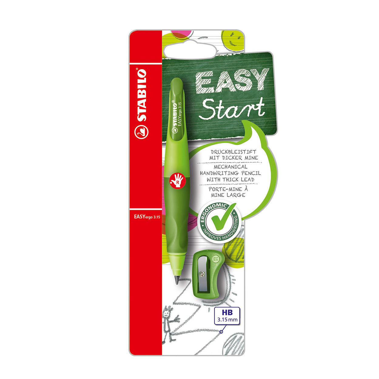 STABILO easyergo 3.15 - ergonomisch vulpotlood - rechtshandig - groen