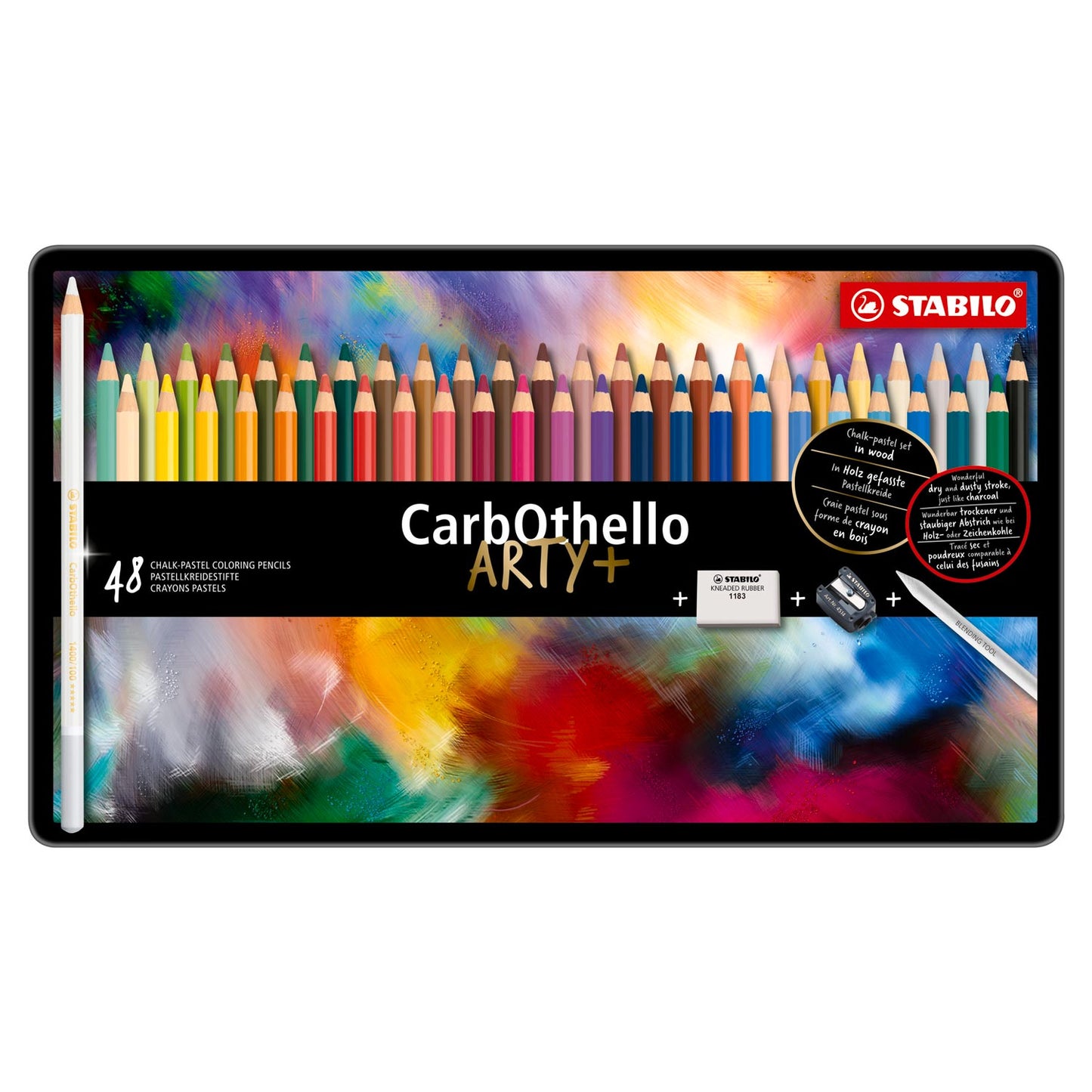 STABILO carbothello - kalkpastel kleurpotlood - metalen set 48 st.