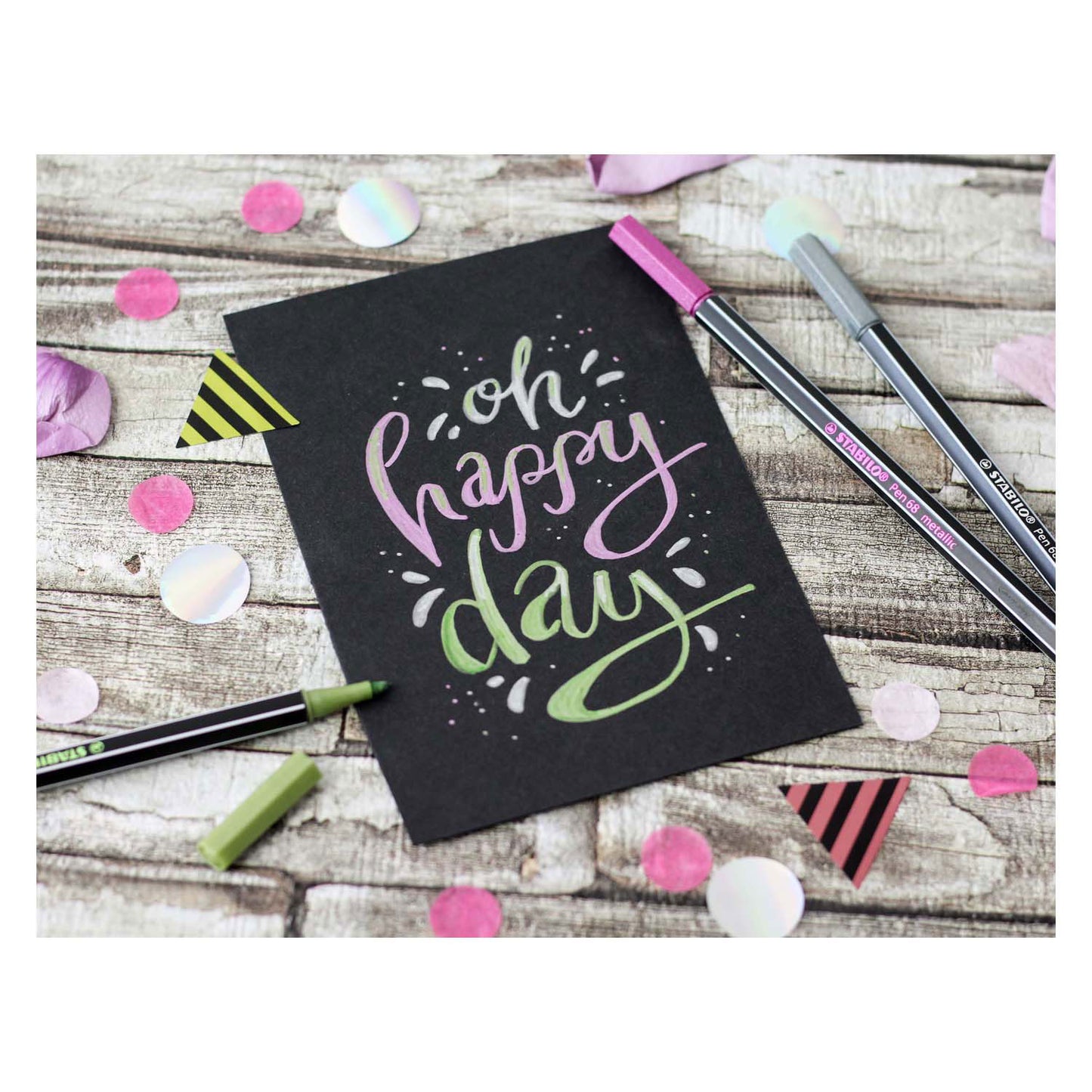 Stabilo pen 68 metallic etui 8 kleuren