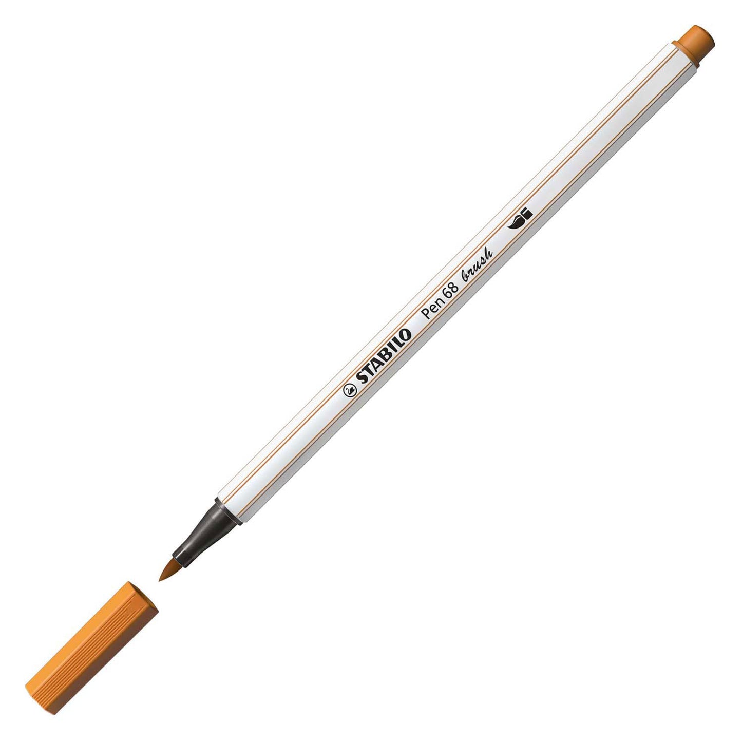 Stabilo pen 68 brush - viltstift - donker oker (89)