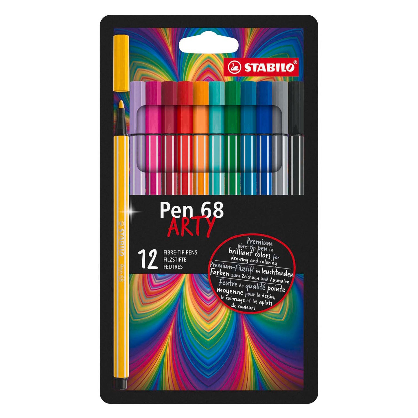 STABILO pen 68 - viltstift - arty - set met 12 sets