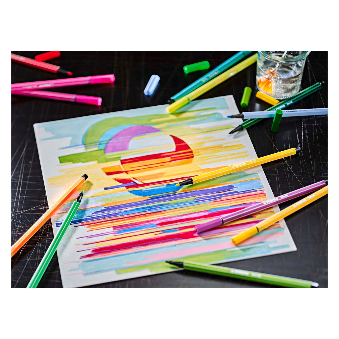 STABILO pen 68 - viltstift - arty - set met 12 sets