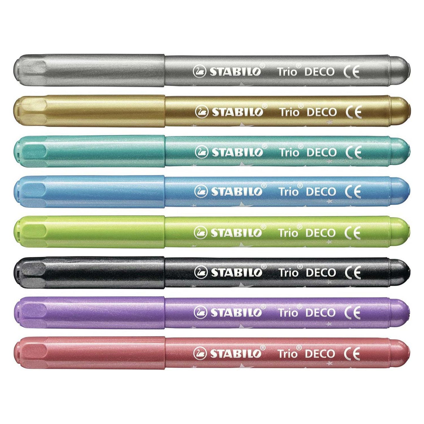 STABILO trio deco - metallic viltstift - etui met 8 stuks