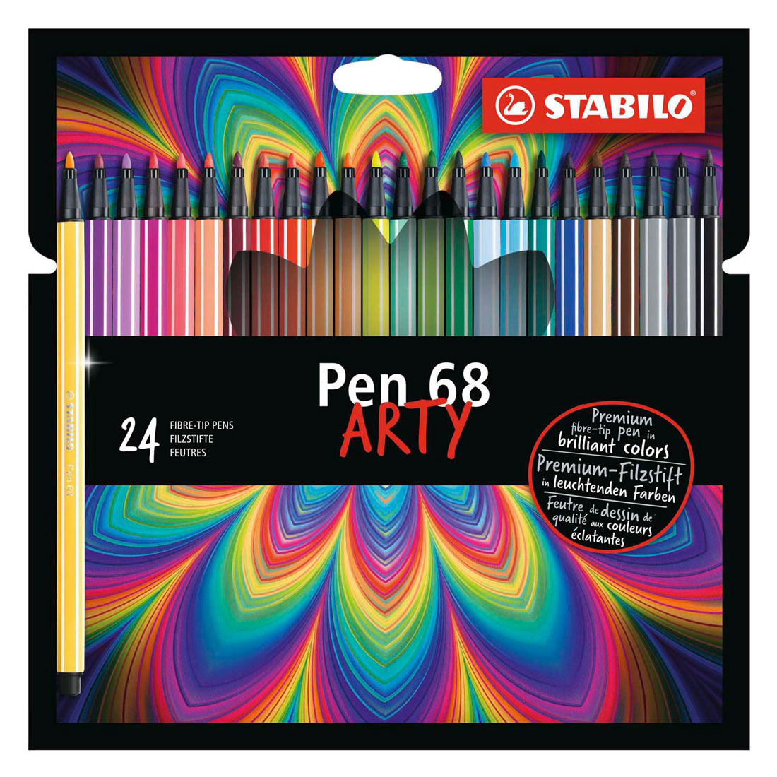 STABILO pen 68 - viltstift - arty - set met 24 stuks