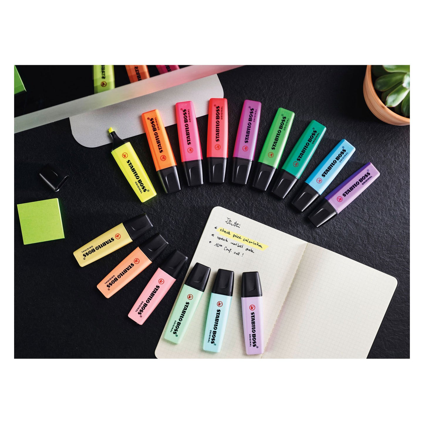 STABILO boss original pastel - markeerstift - set 4 stuks