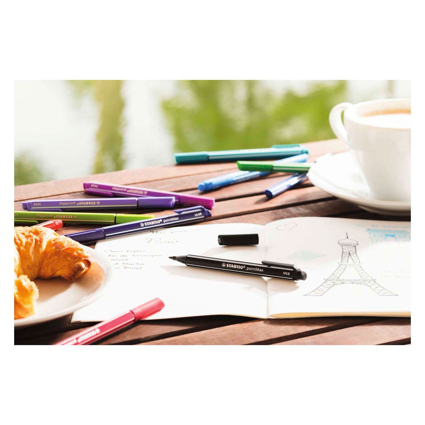 Stabilo pointmax pastel - hardtip fineliner - set met 8 stuks
