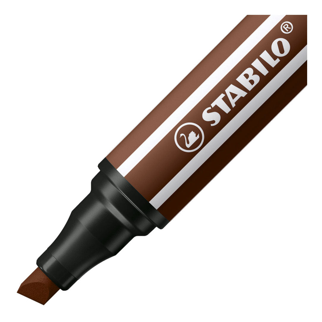 STABILO pen 68 max - viltstift met dikke beitelpunt - bruin